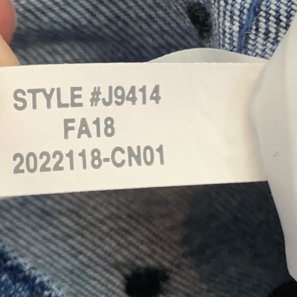 SOLD*Madewell Slim Straight Jeans Navy Dot Edition - Picture 13 of 13